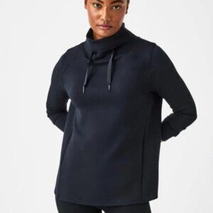 Spanx AirEssentials Got-Ya-Covered Pullover Sweatshirt Black Modal XL